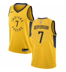 Women's Nike Indiana Pacers #7 Al Jefferson Authentic Gold NBA Jersey Statement Edition
