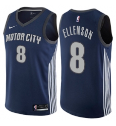 Youth Nike Detroit Pistons #8 Henry Ellenson Swingman Navy Blue NBA Jersey - City Edition