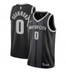 Men's Nike Detroit Pistons #0 Andre Drummond Swingman Black NBA Jersey - City Edition