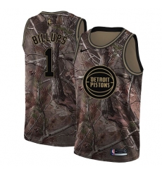 Youth Nike Detroit Pistons #1 Chauncey Billups Swingman Camo Realtree Collection NBA Jersey