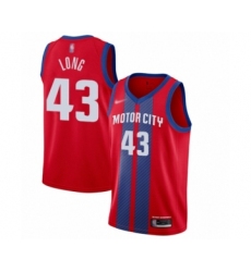 Youth Detroit Pistons #43 Grant Long Swingman Red Basketball Jersey - 2019 20 City Edition