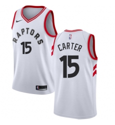 Women's Nike Toronto Raptors #15 Vince Carter Swingman White NBA Jersey - Association Edition