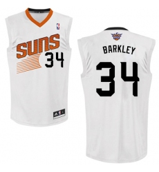 Men's Adidas Phoenix Suns #34 Charles Barkley Authentic White Home NBA Jersey