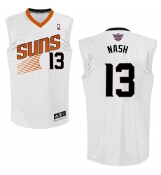 Men's Adidas Phoenix Suns #13 Steve Nash Authentic White Home NBA Jersey