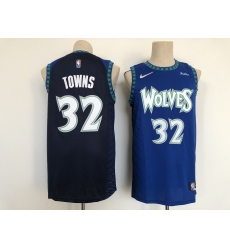 Men's Minnesota Timberwolves #32 Karl-Anthony Towns Nike Blue City Player Jersey