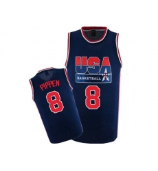 Men's Nike Team USA #8 Scottie Pippen Swingman Navy Blue 2012 Olympic Retro Basketball Jersey