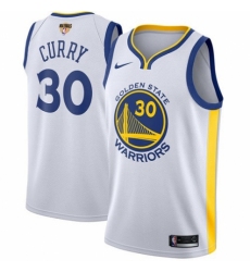 Women's Nike Golden State Warriors #30 Stephen Curry Authentic White Home 2018 NBA Finals Bound NBA Jersey - Association Edition