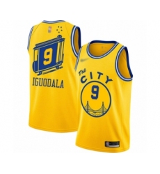 Women's Golden State Warriors #9 Andre Iguodala Swingman Gold Hardwood Classics Basketball Jersey - The City Classic Edition