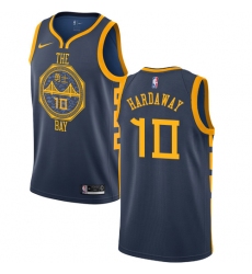Men's Nike Golden State Warriors #10 Tim Hardaway Swingman Navy Blue NBA Jersey - City Edition