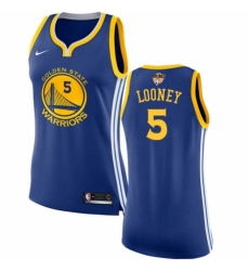 Women's Nike Golden State Warriors #5 Kevon Looney Swingman Royal Blue Road 2018 NBA Finals Bound NBA Jersey - Icon Edition