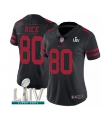 Women's San Francisco 49ers #80 Jerry Rice Black Vapor Untouchable Limited Player Super Bowl LIV Bound Football Jersey