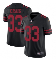 Men's Nike San Francisco 49ers #33 Roger Craig Black Vapor Untouchable Limited Player NFL Jersey