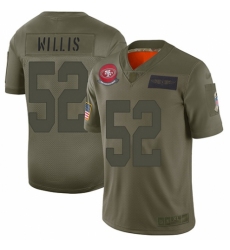 Women's San Francisco 49ers #52 Patrick Willis Limited Camo 2019 Salute to Service Football Jersey