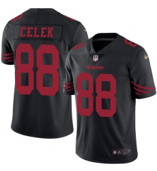 Men's Nike San Francisco 49ers #88 Garrett Celek Limited Black Rush Vapor Untouchable NFL Jersey