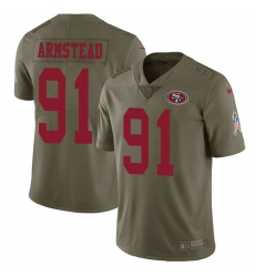 Youth Nike San Francisco 49ers #91 Arik Armstead Limited Olive 2017 Salute to Service NFL Jersey