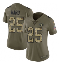 Women's Nike San Francisco 49ers #25 Jimmie Ward Limited Olive/Camo 2017 Salute to Service NFL Jersey