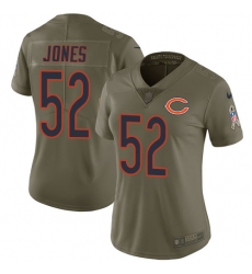 Women's Nike Chicago Bears #52 Christian Jones Limited Olive 2017 Salute to Service NFL Jersey