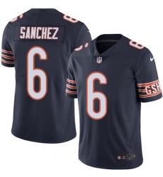 Men's Nike Chicago Bears #6 Mark Sanchez Navy Blue Team Color Vapor Untouchable Limited Player NFL Jersey