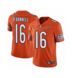 Youth Chicago Bears #16 Pat O'Donnell Orange Alternate 100th Season Limited Football Jersey