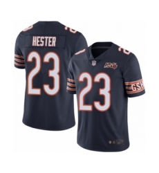 Men's Chicago Bears #23 Devin Hester Navy Blue Team Color 100th Season Limited Football Jersey