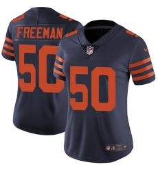 Women's Nike Chicago Bears #50 Jerrell Freeman Navy Blue Alternate Vapor Untouchable Limited Player NFL Jersey