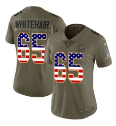 Women's Nike Chicago Bears #65 Cody Whitehair Limited Olive/USA Flag Salute to Service NFL Jersey