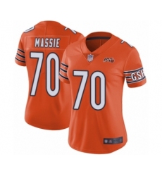 Women's Chicago Bears #70 Bobby Massie Orange Alternate 100th Season Limited Football Jersey
