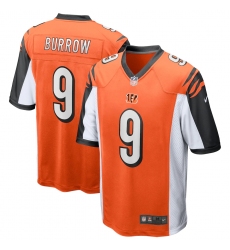 Men's Cincinnati Bengals #9 Joe Burrow Nike Orange 2020 NFL Draft First Round Pick Game Jersey.webp