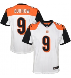 Youth Cincinnati Bengals #9 Joe Burrow Nike White 2020 NFL Draft First Round Pick Game Jersey.webp