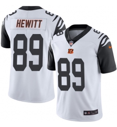 Men's Nike Cincinnati Bengals #89 Ryan Hewitt Elite White Rush Vapor Untouchable NFL Jersey