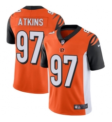 Men's Nike Cincinnati Bengals #97 Geno Atkins Vapor Untouchable Limited Orange Alternate NFL Jersey