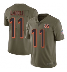 Youth Nike Cincinnati Bengals #11 Brandon LaFell Limited Olive 2017 Salute to Service NFL Jersey
