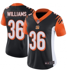 Women's Nike Cincinnati Bengals #36 Shawn Williams Elite Black Team Color NFL Jersey