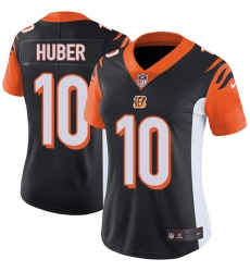 Women's Nike Cincinnati Bengals #10 Kevin Huber Vapor Untouchable Limited Black Team Color NFL Jersey