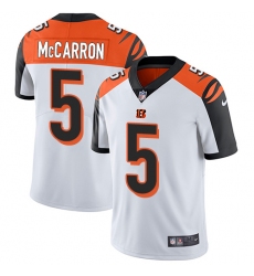 Men's Nike Cincinnati Bengals #5 AJ McCarron Vapor Untouchable Limited White NFL Jersey