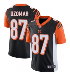 Youth Nike Cincinnati Bengals #87 C.J. Uzomah Vapor Untouchable Limited Black Team Color NFL Jersey