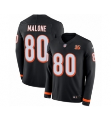 Youth Nike Cincinnati Bengals #80 Josh Malone Limited Black Therma Long Sleeve NFL Jersey