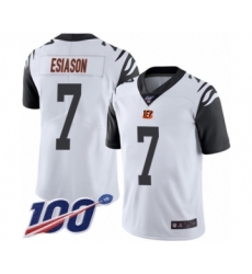 Men's Cincinnati Bengals #7 Boomer Esiason Limited White Rush Vapor Untouchable 100th Season Football Jersey