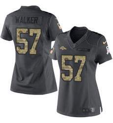 Women's Nike Denver Broncos #57 Demarcus Walker Limited Black 2016 Salute to Service NFL Jersey