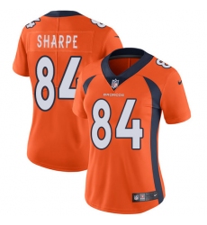 Women's Nike Denver Broncos #84 Shannon Sharpe Orange Team Color Vapor Untouchable Limited Player NFL Jersey