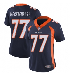 Women's Nike Denver Broncos #77 Karl Mecklenburg Navy Blue Alternate Vapor Untouchable Limited Player NFL Jersey