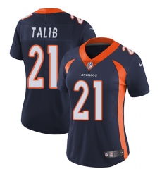 Women's Nike Denver Broncos #21 Aqib Talib Navy Blue Alternate Vapor Untouchable Limited Player NFL Jersey