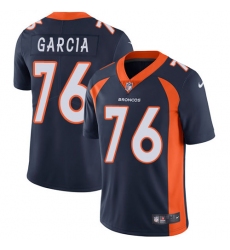 Men's Nike Denver Broncos #76 Max Garcia Navy Blue Alternate Vapor Untouchable Limited Player NFL Jersey