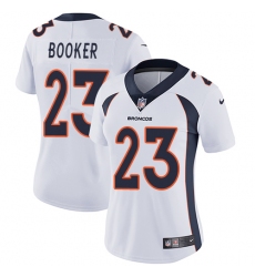 Women's Nike Denver Broncos #23 Devontae Booker White Vapor Untouchable Limited Player NFL Jersey