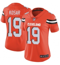 Women's Nike Cleveland Browns #19 Bernie Kosar Orange Alternate Vapor Untouchable Limited Player NFL Jersey