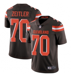 Men's Nike Cleveland Browns #70 Kevin Zeitler Brown Team Color Vapor Untouchable Limited Player NFL Jersey