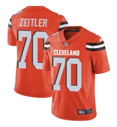 Youth Nike Cleveland Browns #70 Kevin Zeitler Orange Alternate Vapor Untouchable Limited Player NFL Jersey