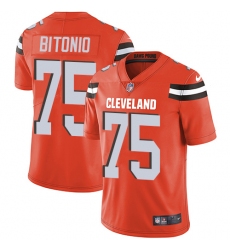 Youth Nike Cleveland Browns #75 Joel Bitonio Orange Alternate Vapor Untouchable Limited Player NFL Jersey