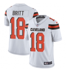 Youth Nike Cleveland Browns #18 Kenny Britt White Vapor Untouchable Limited Player NFL Jersey