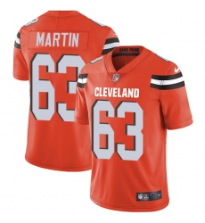 Men's Nike Cleveland Browns #63 Marcus Martin Orange Alternate Vapor Untouchable Limited Player NFL Jersey